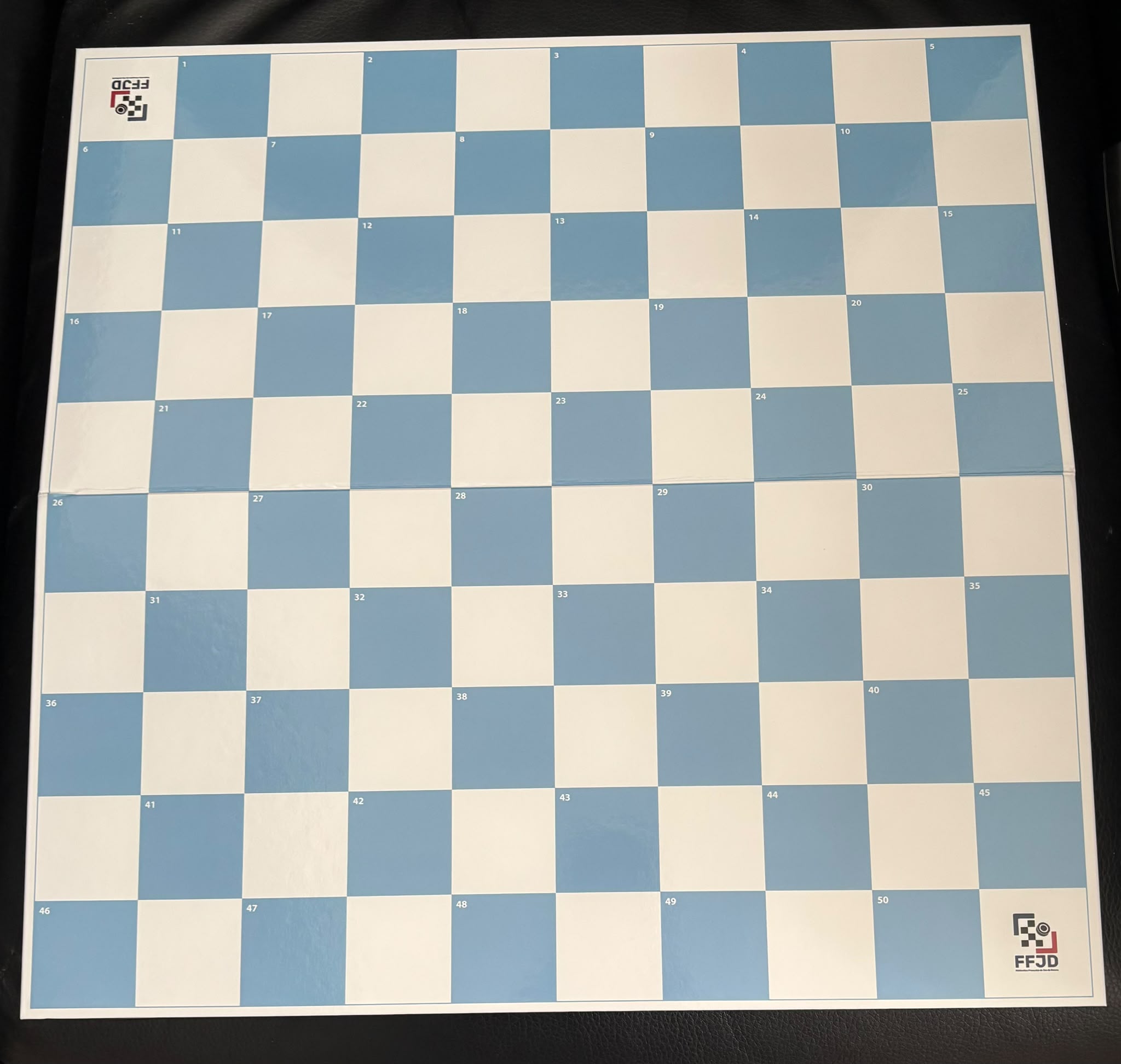 Damier carton pliable avec regles